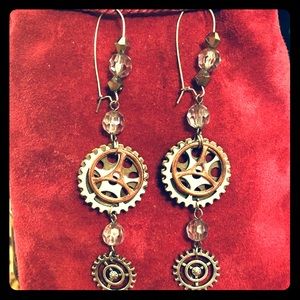 SteamPunked Dangle Earrings by EiNk!